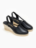 Εσπαντρίγιες platforms δερμάτινες Ragazza 0672 - Μαύρο - thefashionproject.gr - RAGAZZA