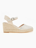 Εσπαντρίγιες platforms με ανάγλυφο pattern - Ασημί - thefashionproject.gr - Alta Moda
