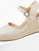Εσπαντρίγιες platforms με ανάγλυφο pattern - Ασημί - thefashionproject.gr - Alta Moda