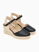 Εσπαντρίγιες platforms με ανάγλυφο pattern - Μαύρο - thefashionproject.gr - Alta Moda
