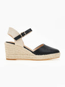 Εσπαντρίγιες platforms με ανάγλυφο pattern - Μαύρο - thefashionproject.gr - Alta Moda