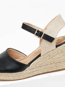 Εσπαντρίγιες platforms με ανάγλυφο pattern - Μαύρο - thefashionproject.gr - Alta Moda