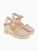 Εσπαντρίγιες platforms με ανάγλυφο pattern - Ροζ - thefashionproject.gr - Alta Moda
