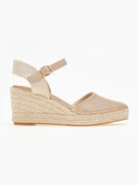 Εσπαντρίγιες platforms με ανάγλυφο pattern - Χρυσό - thefashionproject.gr - Alta Moda
