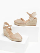 Εσπαντρίγιες platforms με ανάγλυφο pattern - Χρυσό - thefashionproject.gr - Alta Moda