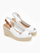 Εσπαντρίγιες platforms με δέσιμο στο πλάι - Λευκό - thefashionproject.gr - Alta Moda
