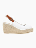 Εσπαντρίγιες platforms με δέσιμο στο πλάι - Λευκό - thefashionproject.gr - Alta Moda