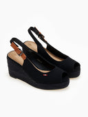 Εσπαντρίγιες platforms με δέσιμο στο πλάι - Μαύρο - thefashionproject.gr - Alta Moda