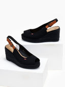 Εσπαντρίγιες platforms με δέσιμο στο πλάι - Μαύρο - thefashionproject.gr - Alta Moda