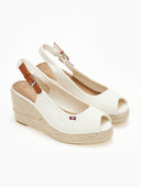 Εσπαντρίγιες platforms με δέσιμο στο πλάι - Μπεζ - thefashionproject.gr - Alta Moda
