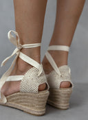 Εσπαντρίγιες platforms με glitter ύφασμα - Ασημί - thefashionproject.gr - Medies