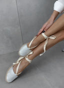 Εσπαντρίγιες platforms με glitter ύφασμα - Ασημί - thefashionproject.gr - Medies