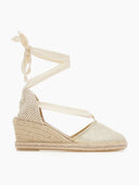 Εσπαντρίγιες platforms με glitter ύφασμα - Χρυσό - thefashionproject.gr - Medies