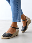 Εσπαντρίγιες platforms με μεταλλική κλωστή - Μαύρο - thefashionproject.gr - Stephan