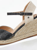 Εσπαντρίγιες platforms με μεταλλική κλωστή - Μαύρο - thefashionproject.gr - Stephan