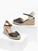Εσπαντρίγιες platforms με μεταλλική κλωστή - Μαύρο - thefashionproject.gr - Stephan