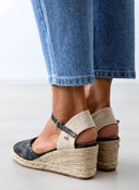 Εσπαντρίγιες platforms με μεταλλική κλωστή - Μαύρο - thefashionproject.gr - Stephan