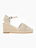 Εσπαντρίγιες platforms με πλεκτό σχέδιο Xti 142333 - Μπεζ - thefashionproject.gr - Xti Footwear
