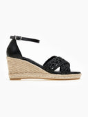 Εσπαντρίγιες platforms με πλεκτό σχέδιο Xti 142774 - Μαύρο - thefashionproject.gr - Xti Footwear