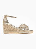 Εσπαντρίγιες platforms με πλεκτό σχέδιο Xti 142774 - Χρυσό - thefashionproject.gr - Xti Footwear