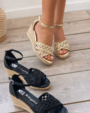 Εσπαντρίγιες platforms με πλεκτό σχέδιο Xti 142774 - Χρυσό - thefashionproject.gr - Xti Footwear