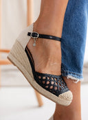 Εσπαντρίγιες platforms με πλεκτό σχέδιο Xti 142893 - Μαύρο - thefashionproject.gr - Xti Footwear
