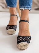 Εσπαντρίγιες platforms με πλεκτό σχέδιο Xti 142893 - Μαύρο - thefashionproject.gr - Xti Footwear
