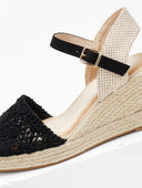 Εσπαντρίγιες platforms πλεκτές με μπαρέτα - Μαύρο - thefashionproject.gr - Alta Moda