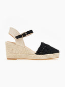 Εσπαντρίγιες platforms πλεκτές με μπαρέτα - Μαύρο - thefashionproject.gr - Alta Moda
