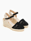 Εσπαντρίγιες platforms πλεκτές με μπαρέτα - Μαύρο - thefashionproject.gr - Alta Moda
