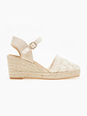 Εσπαντρίγιες platforms πλεκτές με μπαρέτα - Μπεζ - thefashionproject.gr - Alta Moda