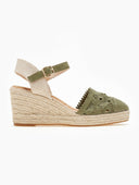 Εσπαντρίγιες platforms πλεκτές με μπαρέτα - Χακί - thefashionproject.gr - Alta Moda