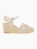 Εσπαντρίγιες platforms πλεκτές με μπαρέτα - Χρυσό - thefashionproject.gr - Alta Moda