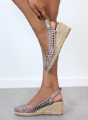 Εσπαντρίγιες platforms πλεκτές Xti 142892 - Ατσαλί - thefashionproject.gr - Xti Footwear