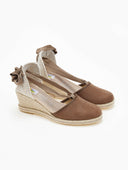Εσπαντρίγιες platforms suede με κορδόνια - Καφέ - thefashionproject.gr - The Fashion Project