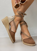 Εσπαντρίγιες platforms suede με κορδόνια - Καφέ - thefashionproject.gr - The Fashion Project