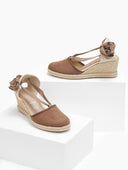 Εσπαντρίγιες platforms suede με κορδόνια - Καφέ - thefashionproject.gr - The Fashion Project
