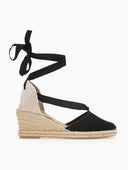 Εσπαντρίγιες platforms suede με κορδόνια - Μαύρο - thefashionproject.gr - The Fashion Project