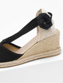 Εσπαντρίγιες platforms suede με κορδόνια - Μαύρο - thefashionproject.gr - The Fashion Project