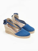 Εσπαντρίγιες platforms suede με κορδόνια - Μπλε - thefashionproject.gr - The Fashion Project