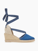 Εσπαντρίγιες platforms suede με κορδόνια - Μπλε - thefashionproject.gr - The Fashion Project