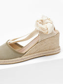Εσπαντρίγιες platforms suede με κορδόνια - Χακί - thefashionproject.gr - The Fashion Project
