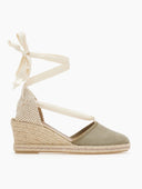 Εσπαντρίγιες platforms suede με κορδόνια - Χακί - thefashionproject.gr - The Fashion Project