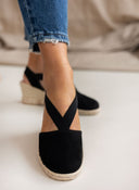 Εσπαντρίγιες platforms suede με λάστιχα
