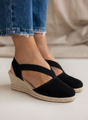 Εσπαντρίγιες platforms suede με λάστιχα