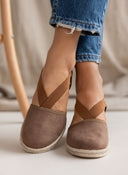 Εσπαντρίγιες platforms suede με λάστιχα