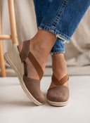 Εσπαντρίγιες platforms suede με λάστιχα