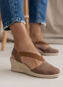 Εσπαντρίγιες platforms suede με λάστιχα - Καφέ - thefashionproject.gr - Medies