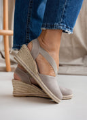 Εσπαντρίγιες platforms suede με λάστιχα - Τάουπε - thefashionproject.gr - Medies