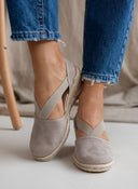Εσπαντρίγιες platforms suede με λάστιχα - Τάουπε - thefashionproject.gr - Medies